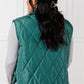 Layering Queen Quilted Puffer Vest in Hunter Green