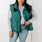 Layering Queen Quilted Puffer Vest in Hunter Green