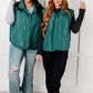 Layering Queen Quilted Puffer Vest in Hunter Green