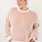 Least High Maintenance Contrast Trim Sweater