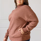 Make No Mistake Mock Neck Pullover in Cocoa