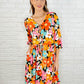 Little Bold V-Neck Knit Dress