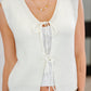 Loose Interpretation Tie Front Knit Vest
