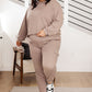 Lounge A Lot Cut Off Sweatshirt in Mocha