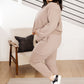 Lounge A Lot Cut Off Sweatshirt in Mocha