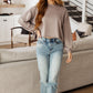 Lounge A Lot Cut Off Sweatshirt in Mocha