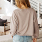 Lounge A Lot Cut Off Sweatshirt in Mocha
