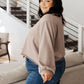 Lounge A Lot Cut Off Sweatshirt in Mocha