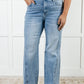 Melia High Rise Side Seam Detail Wide Leg Jeans