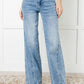 Melia High Rise Side Seam Detail Wide Leg Jeans