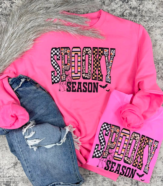 Spooky Season Neon Pink Tee or Sweatshirt