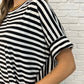 No Stopping It Striped Oversized Top