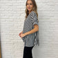 No Stopping It Striped Oversized Top