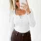Payton Peekaboo-Lace Long Sleeve Ribbed Henley