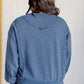 Quick Fix Mineral Wash Crew Neck Pullover in Psychic