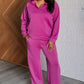 Resort Travel Wide Leg Crop Pant in Magenta