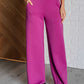 Resort Travel Wide Leg Crop Pant in Magenta
