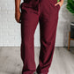 Runner's High Drawstring Joggers in Red Merlot