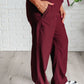 Runner's High Drawstring Joggers in Red Merlot