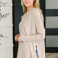 Running Late Hooded Long Sleeve in Beige