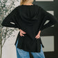 Running Late Hooded Long Sleeve in Black
