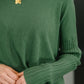 Running Late Hooded Long Sleeve in Dark Green