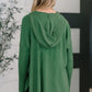 Running Late Hooded Long Sleeve in Dark Green