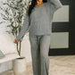 Seasonal Snooze Top and Bottom Set in Black