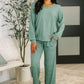 Seasonal Snooze Top and Bottom Set in Hunter Green
