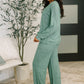 Seasonal Snooze Top and Bottom Set in Hunter Green