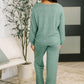 Seasonal Snooze Top and Bottom Set in Hunter Green