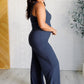 Shavasana Everyday Wide Leg Jumpsuit in Navy