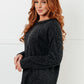 Simple Silhouette Brushed Hacci Sweater in Black