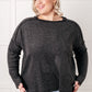 Simply Basic Ribbed Hacci Sweater in Black