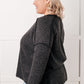 Simply Basic Ribbed Hacci Sweater in Black