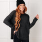 Simply Basic Ribbed Hacci Sweater in Black