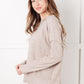 Simply Basic Ribbed Hacci Sweater in H Mocha