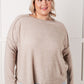 Simply Basic Ribbed Hacci Sweater in H Mocha