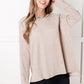 Simply Basic Ribbed Hacci Sweater in H Mocha