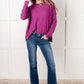 Simply Basic Ribbed Hacci Sweater in Light Plum