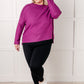 Simply Basic Ribbed Hacci Sweater in Light Plum