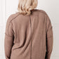 Simply Basic Ribbed Hacci Sweater in Mocha