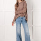 Simply Basic Ribbed Hacci Sweater in Mocha