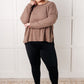 Simply Basic Ribbed Hacci Sweater in Mocha