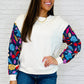 Sing a Melody Floral Sleeve Top