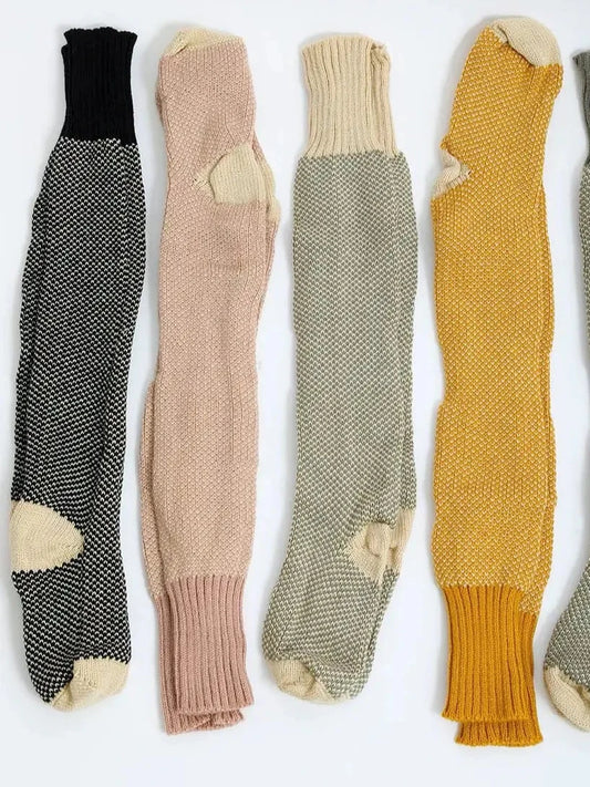 Warm & Soft Open Work Knit Lounge Socks