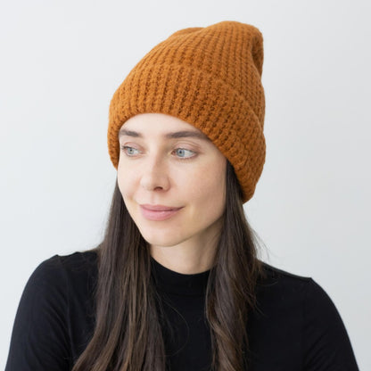Solid Waffle Knit Beanie