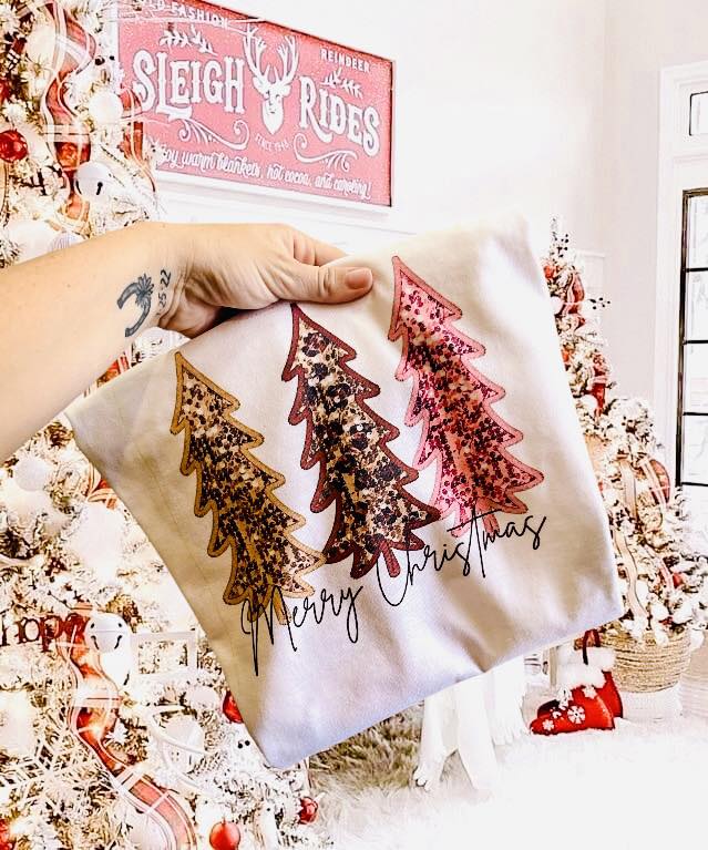 Faux Sequin Christmas Tees