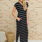 Striped Maxi Dress In Black