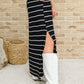 Striped Maxi Dress In Black